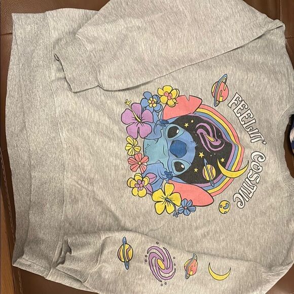 Stitch Lilo and stitch Cosmic Gray Sweatshirt with Vibrant Graphic Design - Picture 2 of 3